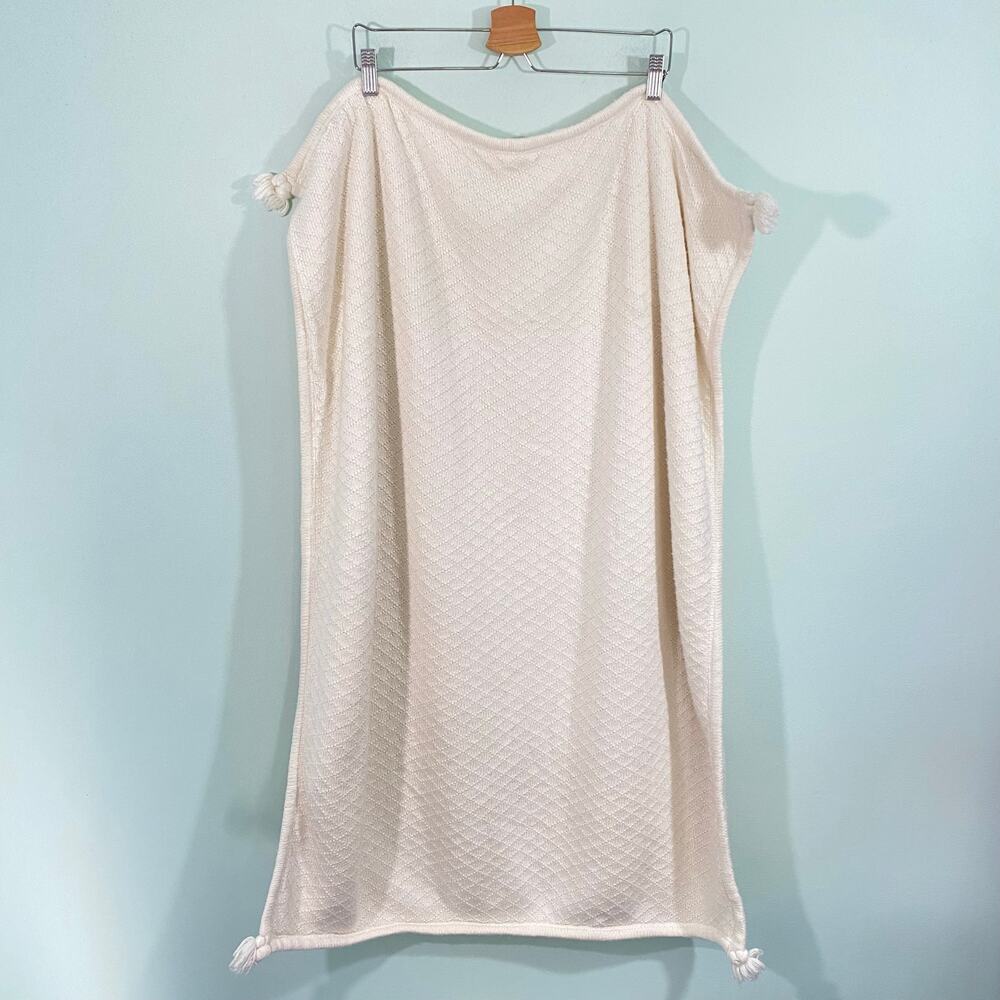 Pottery Barn Baby Cream Shepra Lined Blanket 30 x 40